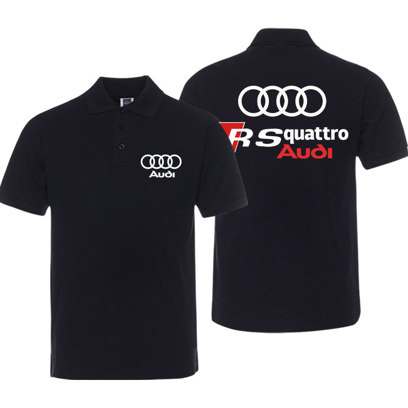 2022 Polo Audi Quattro RS Homme Coton Couleur Unie Manches Courtes